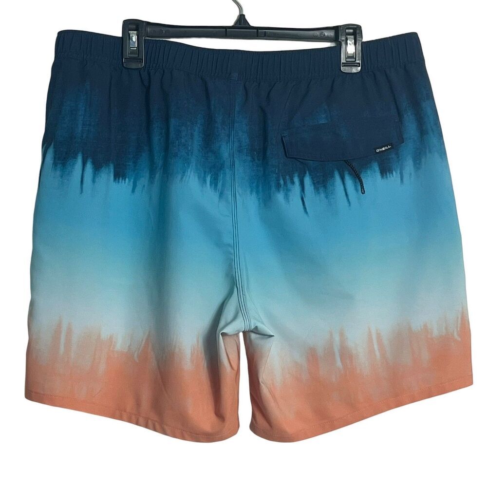 O'Neill Men's Hyperfreak Stretch Hyperdry Men's Swim Trunks XXL Blue Orange - Picture 2 of 9